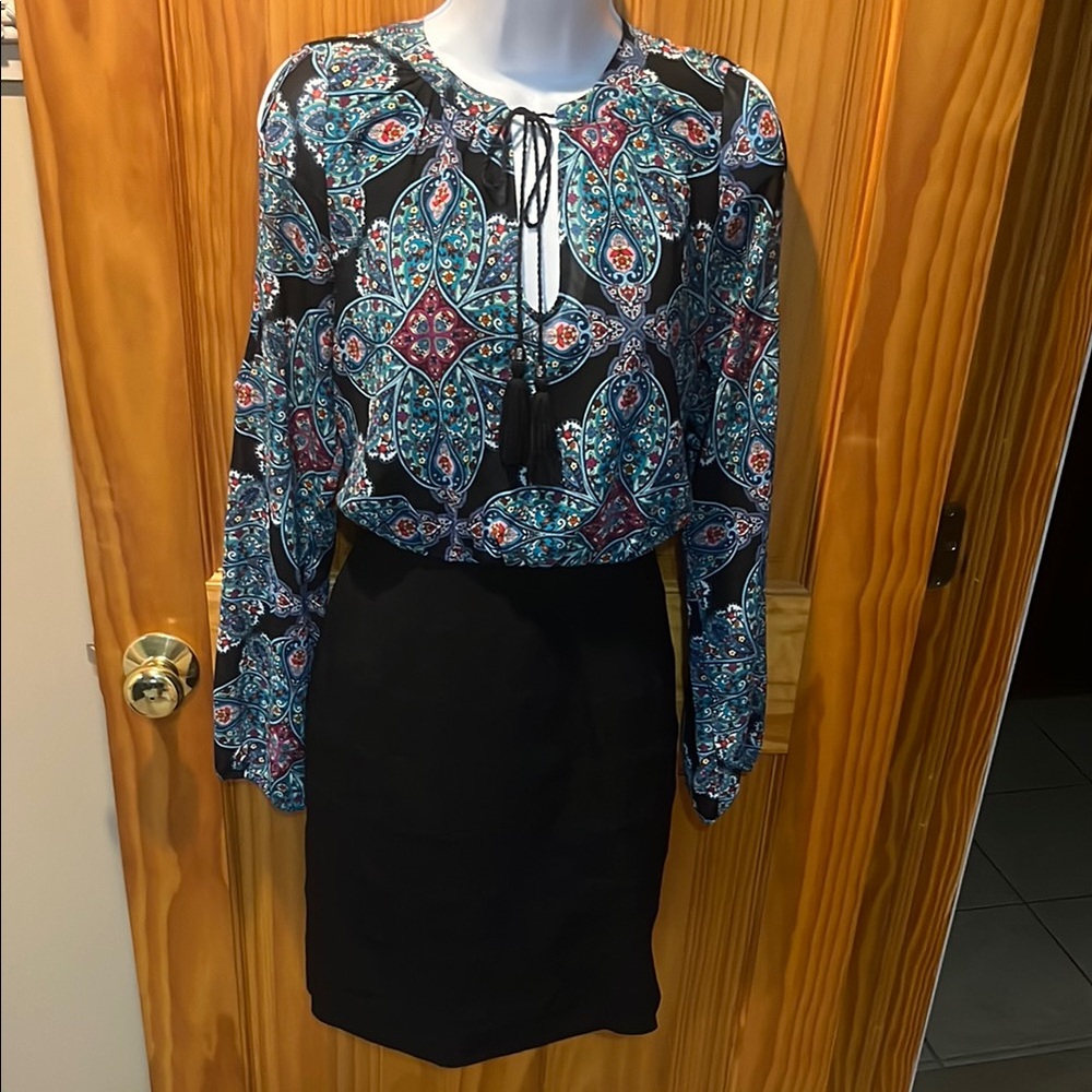 Nicole by Nicole Miller Slit Sleeve Dress - Picture 8 of 12